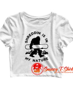 Shreddin Ape Man Snowboarder Crop Top Shirt