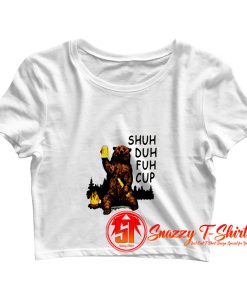 Shuh Duh Fuh Cup Bear Drinking Crop Top Shirt