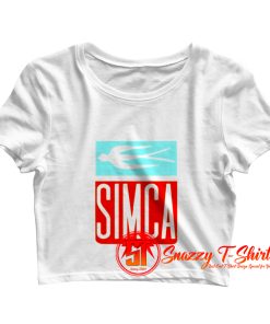 Simca Logo French Car Maker Crop Top Shirt