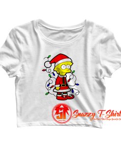 Simpsons Christmas Lisa Simpson Elf Crop Top Shirt