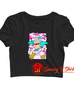 Simpsons Krusty The Clown With An Arrow Crop Top Shirt