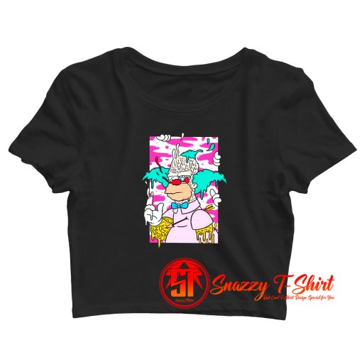 Simpsons Krusty The Clown With An Arrow Crop Top Shirt
