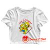 Simpsons Tee Featuring Homer Choking Crop Top Shirt