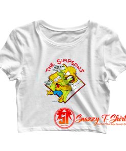 Simpsons Tee Featuring Homer Choking Crop Top Shirt