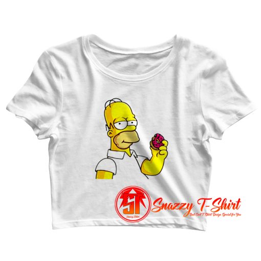 Simpsons donat Crop Top Shirt