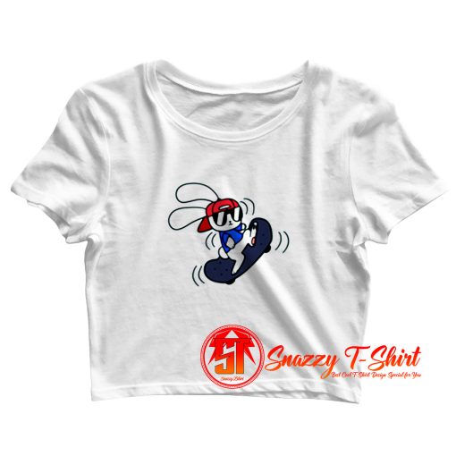 Skateboard Bunny Crop Top Shirt