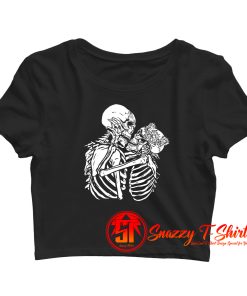 Skeleton Couple Crop Top Shirt