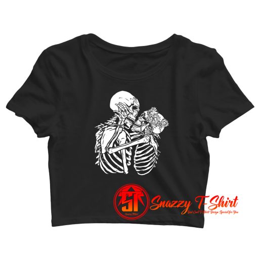 Skeleton Couple Crop Top Shirt