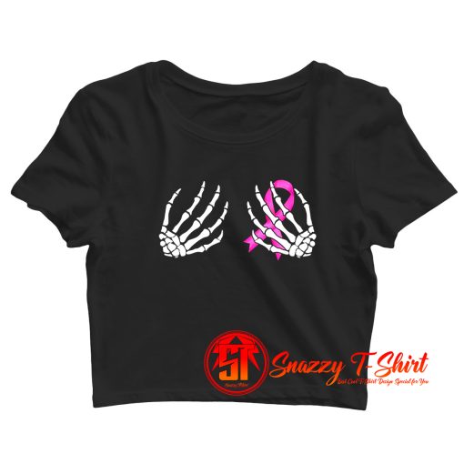 Skeleton Hands Boobs Crop Top Shirt