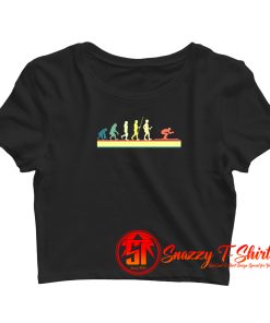 Ski Retro Human Evolution Crop Top Shirt