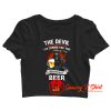 Skull Devil Larger Alcohol Biker Crop Top Shirt