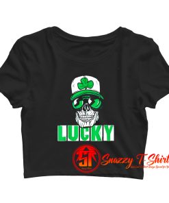 Skull Halloween Made to Match Jordan 13 Lucky Green Crop Top Shirt