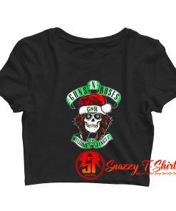 Skull Santa Guns N Roses Crop Top Shirt