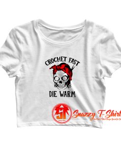 Skull crochet fast die warm Crop Top Shirt