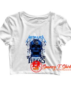 Skull metallica tennessee titans Crop Top Shirt