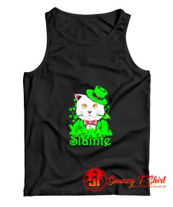 Slainte Irish Cat Cheers Good Health St Paddys Day Tank Top