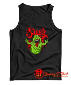 Slimer Ghostbusters Heavy Metal Parody Tank Top