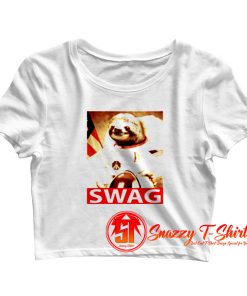 Sloth Swag Poster Crop Top Shirt