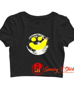Smiley Face Happy Moon Crop Top Shirt