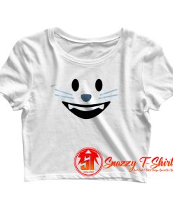 Smiling Cat Emoji Crop Top Shirt