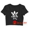 Snoopy Adidas parody dabbing snoopy peanuts Crop Top Shirt