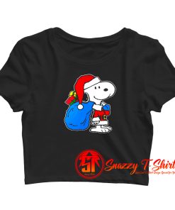 Snoopy Christmas Funny Snoopy Christmas Crop Top Shirt