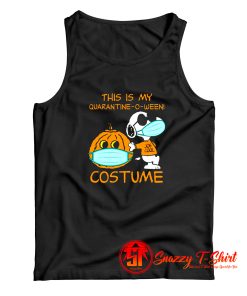 Snoopy Face Mask Joe Cool This Is My Quarantine O Ween Costume Tank Top