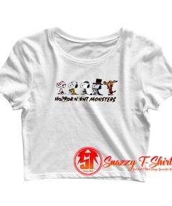 Snoopy Gank Horror Night Monsters Halloween Crop Top Shirt