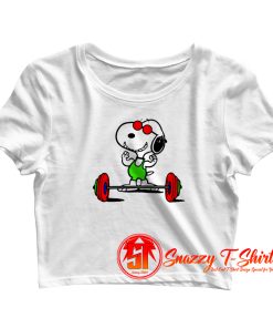 Snoopy Gym Gifts For Adults Funny Snoopy Crop Top Shirt