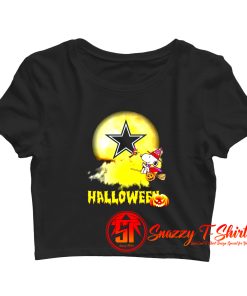 Snoopy Halloween Flying Dallas Cowboys Crop Top Shirt