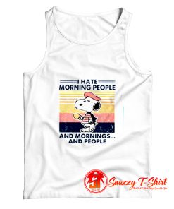 Snoopy I hate morning people Tank Top