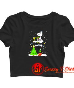 Snoopy Merry Christmas NFL Seahawks Crop Top Shirt