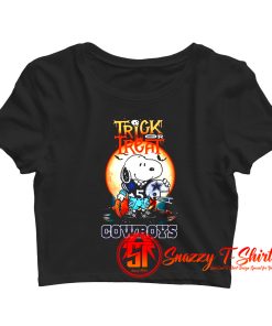 Snoopy Trick Or Treat Dallas Cowboys Halloween Crop Top Shirt