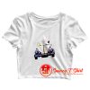 Snoopy Woodstock Driving Car Crop Top Shirt