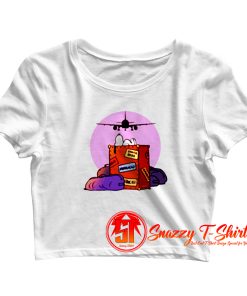 Snoopy World Traveler Crop Top Shirt