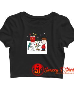 Snoopy and Charlie Brown Christmas Crop Top Shirt
