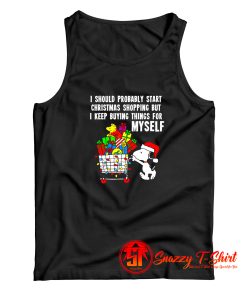 Snoopy and woodstock christmas shopping Tank Top
