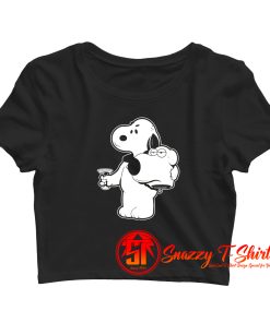 Snoopy x Brian Family Guy Mashup Custom Crop Top Shirt