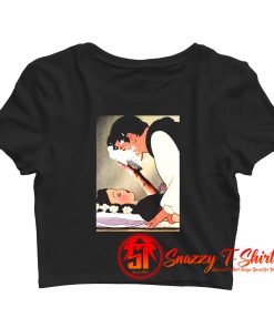 Snow White Pie Face Funny Parody Crop Top Shirt