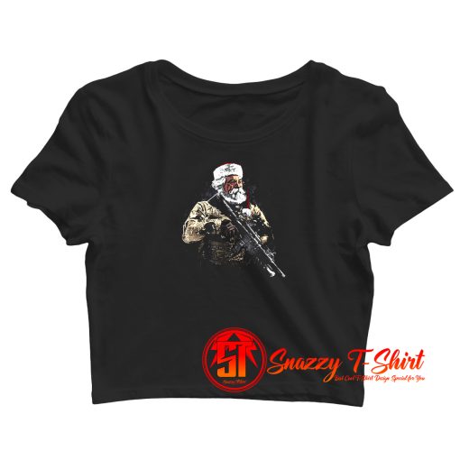 Soldier Santa Crop Top Shirt