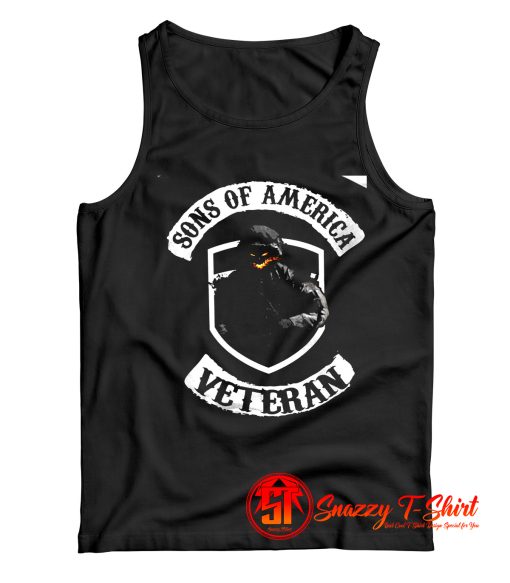 Sons Of America Veteran Skull Tank Top
