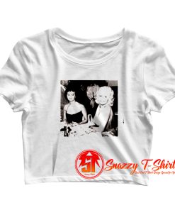 Sophia Loren Staring at Jayne Mansfields Boobs Photo Crop Top Shirt