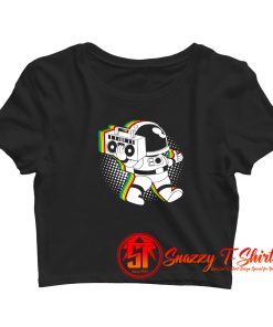 Space Astronaut Boombox Crop Top Shirt