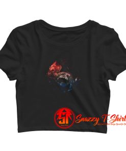 Space Skull Crop Top Shirt