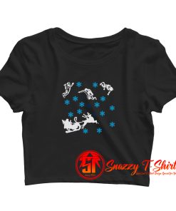 Spaceman Christmas Crop Top Shirt