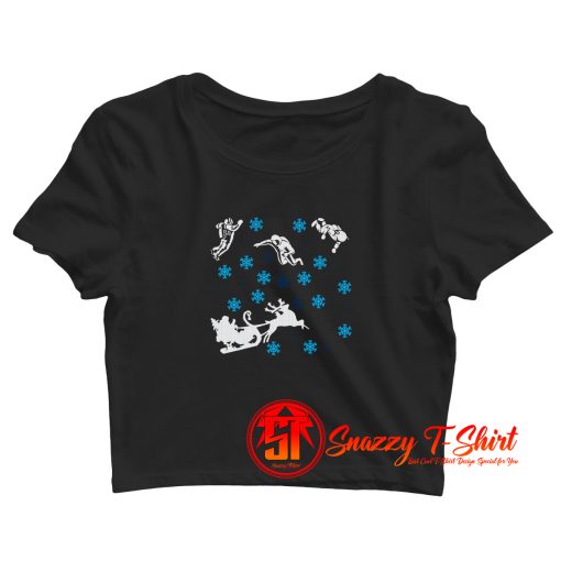 Spaceman Christmas Crop Top Shirt