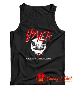 Spayer Funny Vintage Style Slayer Parody Cat Tank Top