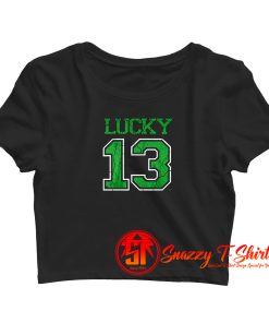 Special St Patricks Day Lucky 13 Crop Top Shirt