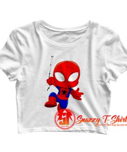 Spiderman fanart Spidey Spiderman far from home avengers superhero Crop Top Shirt