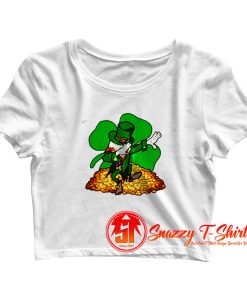 St Patricks Day Dabbing Crop Top Shirt